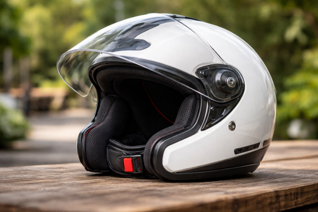 Melhor Capacete Aberto branco com viseira transparente, design urbano e acabamento moderno para uso diário