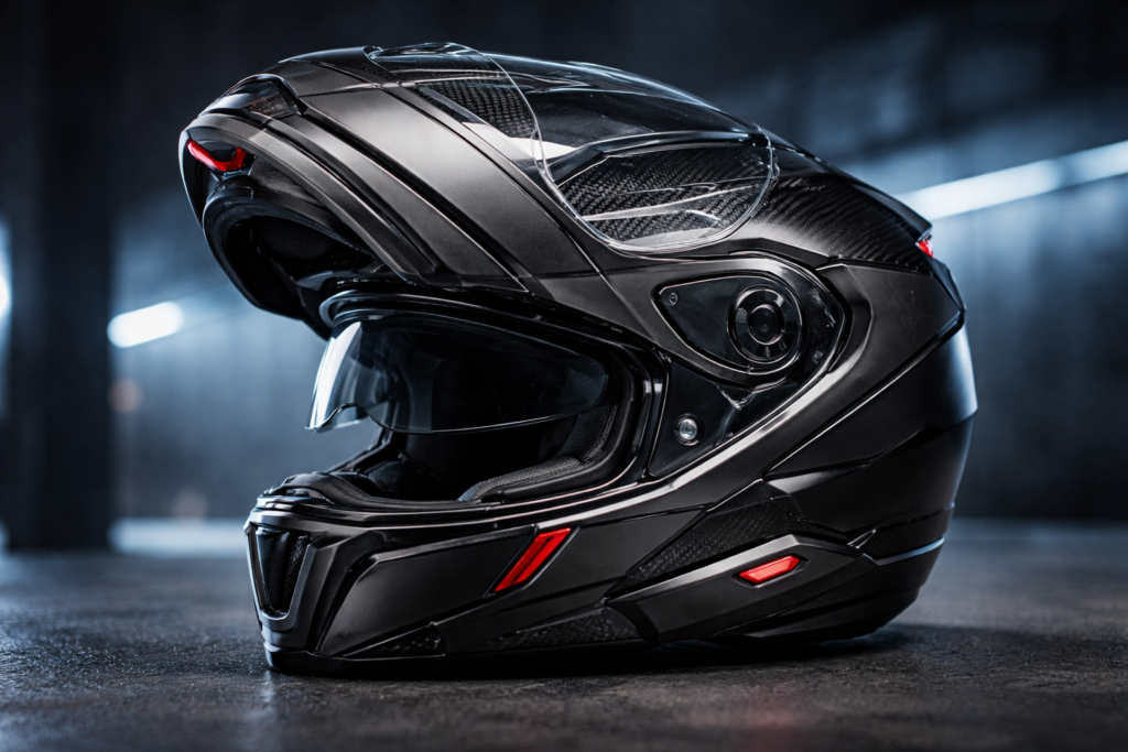Melhor Capacete Articulado em 2026: Guia Completo com os Modelos Mais Recomendados Capacete articulado para moto com viseira ampla e sistema modular levantado, representando uma opção de melhor capacete articulado para segurança e conforto na pilotagem.