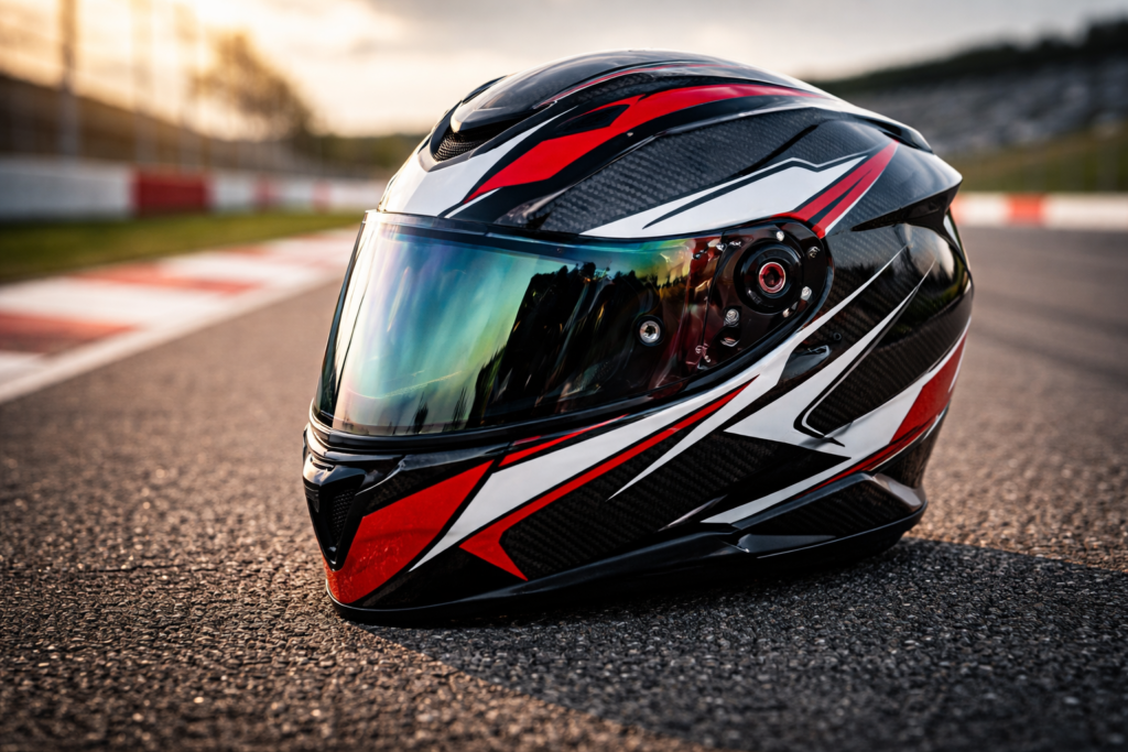 Melhor capacete para moto esportiva com design aerodinâmico e viseira ampla para alta velocidade