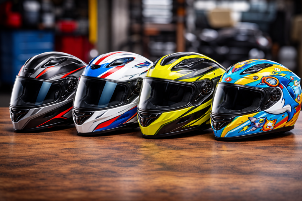 Melhores Capacetes até R$300: 10 Opções Seguras e Baratas em 2026 melhores capacetes até 300 reais alinhados sobre mesa com diferentes cores e estilos